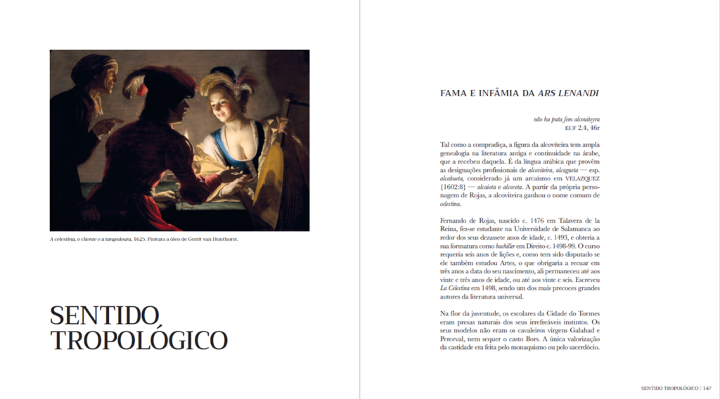 Dupla de abertura da secção «Sentido tropológico» no volume «Celestina em Lisboa».